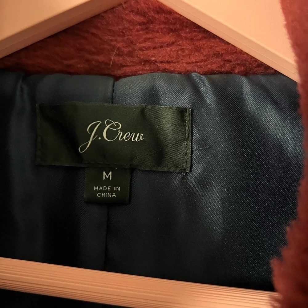 J. Crew Deep Red Fleece Vest